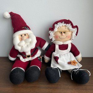 2005 Christmas Avon Santa & Mrs. Claus Stuffed Decorations